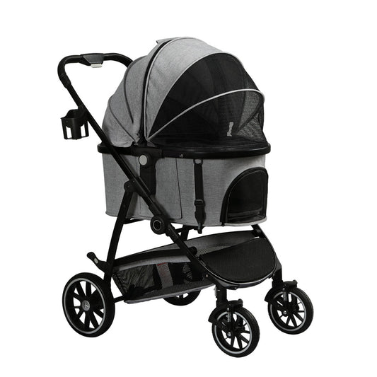 i.Pet Large Pet Stroller Cat Carrier Dog Pram 4 Wheels Foldable