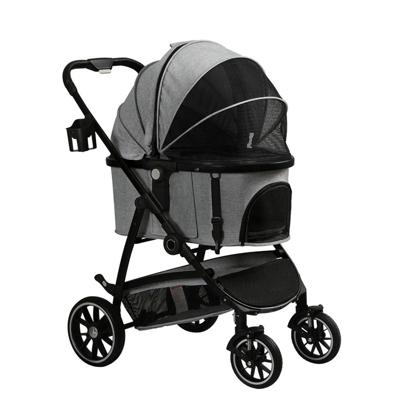 i.Pet Large Pet Stroller Cat Carrier Dog Pram 4 Wheels Foldable