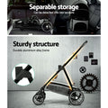 i.Pet Large Pet Stroller Cat Carrier Dog Pram 4 Wheels Foldable