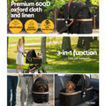 i.Pet Large Pet Stroller Dog Pram Cat Carrier 4 Wheels Foldable