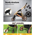 i.Pet Large Pet Stroller Dog Pram Cat Carrier 4 Wheels Foldable