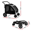 i.Pet Pet Stroller Large Dog Cat Carrier Foldable 4 Wheel Pram Trolley