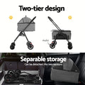 i.Pet Pet Stroller Large Dog Cat Carrier Pram Foldable 2-tier