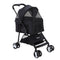 i.Pet Pet Stroller Large 4 Wheels Foldable Dog Cat Carrier Black