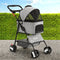 i.Pet Pet Stroller Dog Pram Cat Carrier Travel Large Pushchair Foldable 4 Wheels Grey
