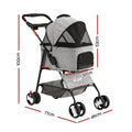 i.Pet Pet Stroller Pram Dog Large Cat Carrier Travel Strollers 4 Wheel Foldable