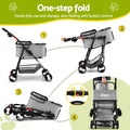 i.Pet Pet Stroller Pram Dog Large Cat Carrier Travel Strollers 4 Wheel Foldable