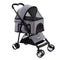 i.Pet Large Pet Stroller Cat Dog Pram Pushchair Foldable Grey