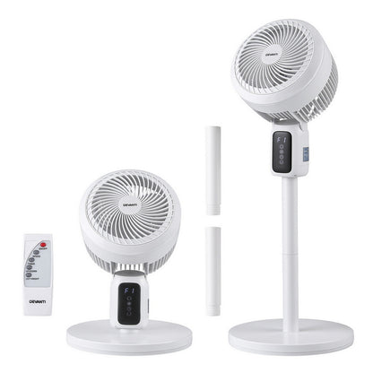 Devanti Pedestal Fan W/ Remote 3 Speed 12H Timer Height Adjustable Cooling Fan
