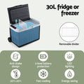 Portable Fridge 30L 12V 24V 240V Camping Cooler Freezer