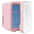 Glacio 4L Mini Fridge Skincare Cooler Warmer LED Mirror 12V 220V Pink