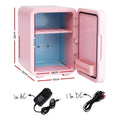 Glacio 4L Mini Fridge Skincare Cooler Warmer LED Mirror 12V 220V Pink