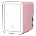 Glacio 4L Mini Fridge Skincare Cooler Warmer LED Mirror 12V 220V Pink