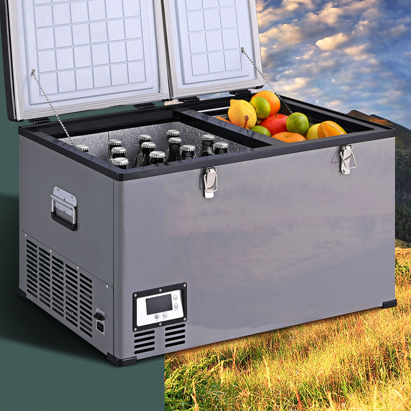 Glacio 100L Camping Fridge 12V/24V/240V Portable Freezer