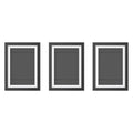 Artiss Photo Frame A4 3 Piece Set Black