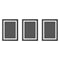 Artiss Photo Frame A4 3 Piece Set Black