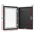 Artiss Photo Frame A4 3 Piece Set Black