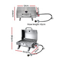 Grillz Portable Gas BBQ Grill 2 Burner Stainless Steel