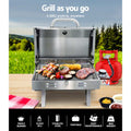 Grillz Portable Gas BBQ Grill 2 Burner Stainless Steel