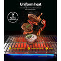 Grillz Portable Gas BBQ Grill 2 Burner Stainless Steel