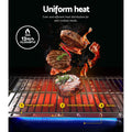 Grillz Portable Gas BBQ Grill Double Sided Plate