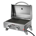 Grillz 2 Burner Portable Gas BBQ Grill with 2 Plates