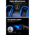 Grillz Portable Gas BBQ Grill 2 Burners Compact Outdoor