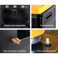 Devanti Portable Gas Oven LPG Black Camping BBQ