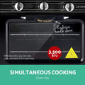Devanti Portable Gas Oven LPG Black Camping BBQ