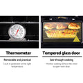 Devanti Portable Gas Oven LPG Black Camping BBQ