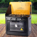 Devanti Portable Gas Oven LPG Black Camping BBQ