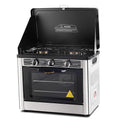 Devanti Portable Gas Oven LPG 3 Burner Camping Silver