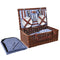 Alfresco 4 Person Picnic Basket Set Insulated Blanket Storage
