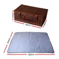 Alfresco 4 Person Picnic Basket Set Insulated Blanket Storage