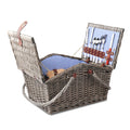 Alfresco 4 Person Picnic Basket Set Insulated Blanket Bag