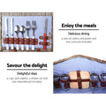 Alfresco 4 Person Picnic Basket Set Insulated Blanket Bag