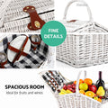 Alfresco 2 Person Picnic Basket Willow Insulated Blanket Bag
