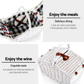 Alfresco 2 Person Picnic Basket Willow Insulated Blanket Bag