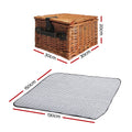Alfresco 2 Person Picnic Basket Set Insulated Blanket Outdoor