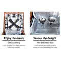 Alfresco 2 Person Picnic Basket Set Insulated Blanket Outdoor