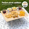 Alfresco 2 Person Picnic Basket Set Cooler Blanket Table Wooden