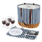 Alfresco 4 Person Picnic Basket Cooler Bag Wooden Blanket Set