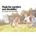 Alfresco 4 Person Picnic Basket Set Insulated Outdoor Blanket
