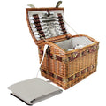 Alfresco 4 Person Picnic Basket Set with Blanket Storage