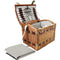 Alfresco 4 Person Picnic Basket Set with Blanket Storage