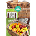 Alfresco 4 Person Picnic Basket Set with Blanket Storage