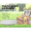 Alfresco 4 Person Picnic Basket Set with Blanket Storage