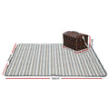 Alfresco 4 Person Picnic Basket Wooden Cooler Blanket Insulated
