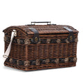 Alfresco 4 Person Picnic Basket Wooden Cooler Blanket Insulated