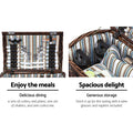 Alfresco 4 Person Picnic Basket Wooden Cooler Blanket Insulated